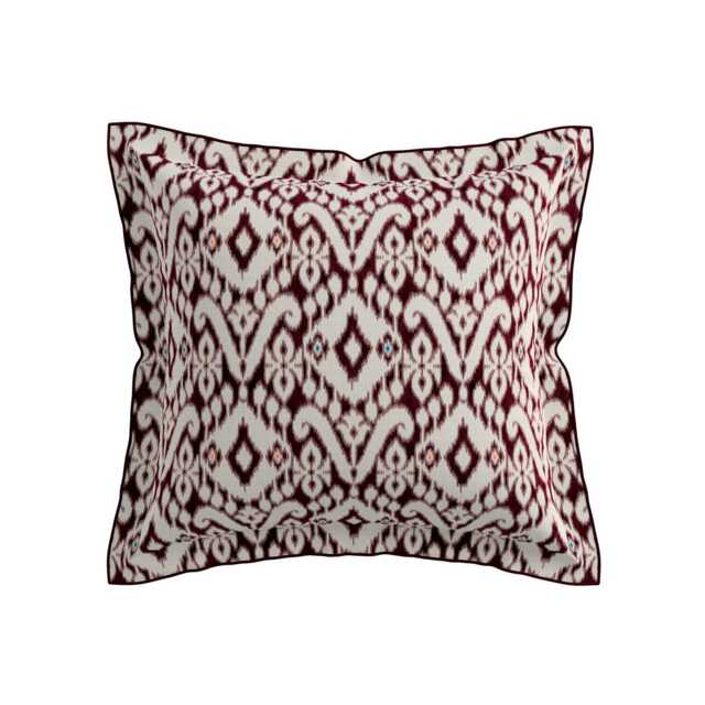 Bedeck of Belfast Sato Pair of Square Oxford Pillowcases, Mulberry - image 1