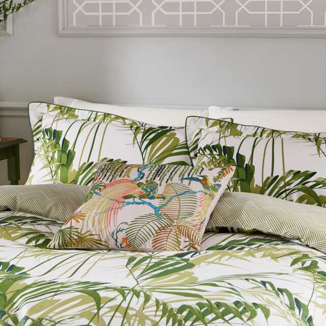 Sanderson Palm House Single Duvet Cover, Botanical Green