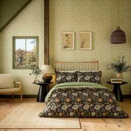 Morris & Co Pink & Rose Super Kingsize Duvet Cover SET, Blackthorn - thumbnail 2