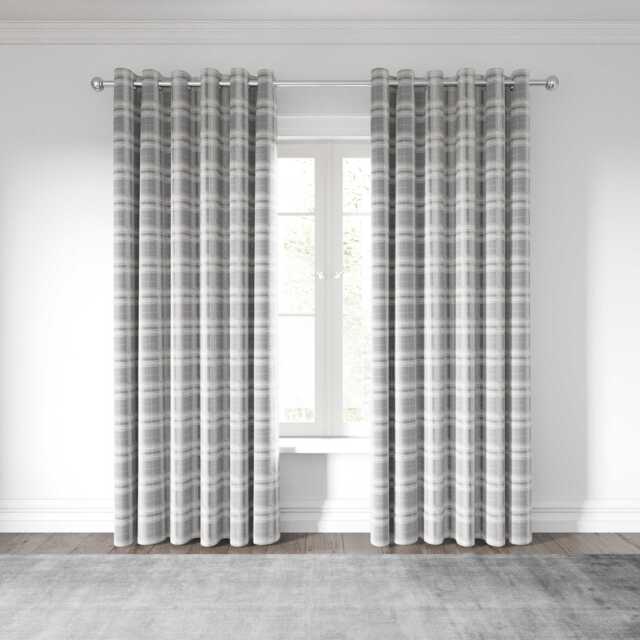 "Helena Springfield Harriet Lined Curtains 66"" x 54"", Blush/Grey" - image 1