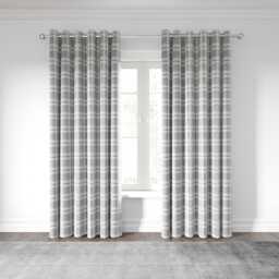 "Helena Springfield Harriet Lined Curtains 66"" x 54"", Blush/Grey" - thumbnail 1