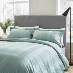 Bedeck of Belfast Fine Linens Serra Double Duvet Cover SET, Celadon - thumbnail 1