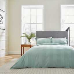 Bedeck of Belfast Fine Linens Serra Double Duvet Cover SET, Celadon - thumbnail 2