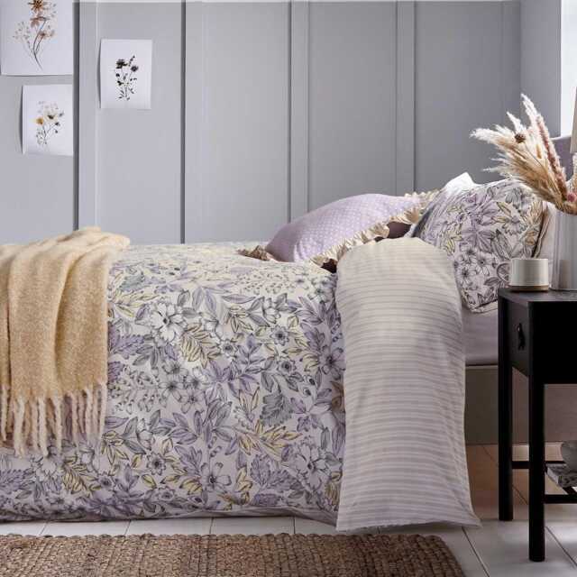 Helena Springfield Fable Kemble Single Duvet Cover Set, Lilac/Yellow - image 1