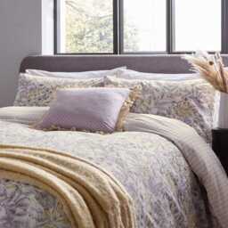 Helena Springfield Fable Kemble Single Duvet Cover Set, Lilac/Yellow - thumbnail 2