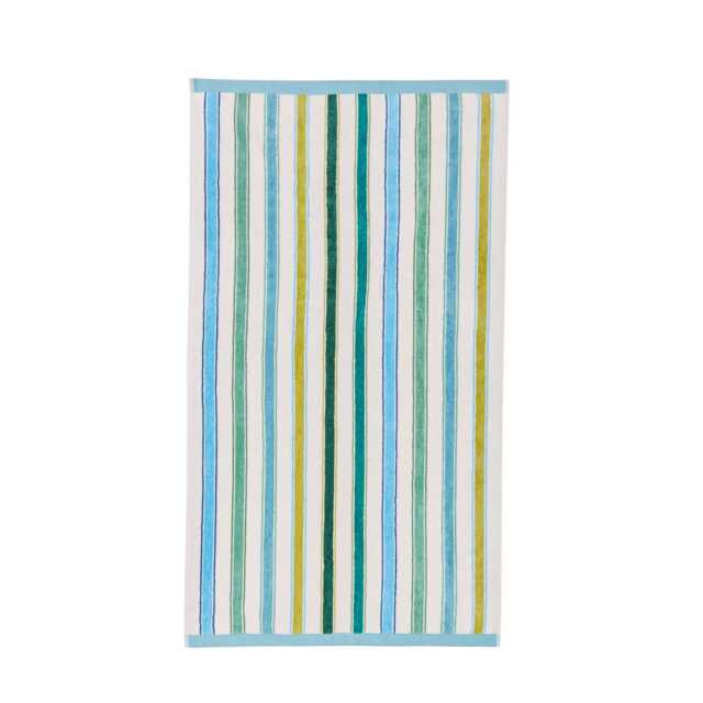 Land & Shore Barrow Stripe Hand Towel, Green - image 1
