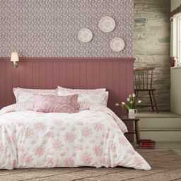 Burleigh x Bedeck of Belfast Asiatic Pheasants Super Kingsize Duvet Cover Set, Pink - thumbnail 2