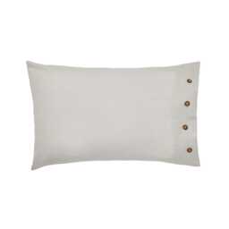 William Morris Pure Linen Cotton Standard Pillowcase, Silver