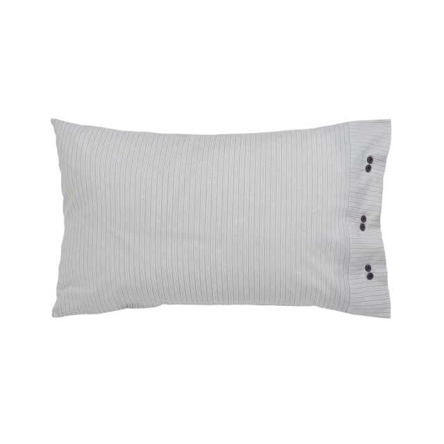 Bedeck of Belfast Elena Pair of Standard Pillowcases, Grey/Green - image 1