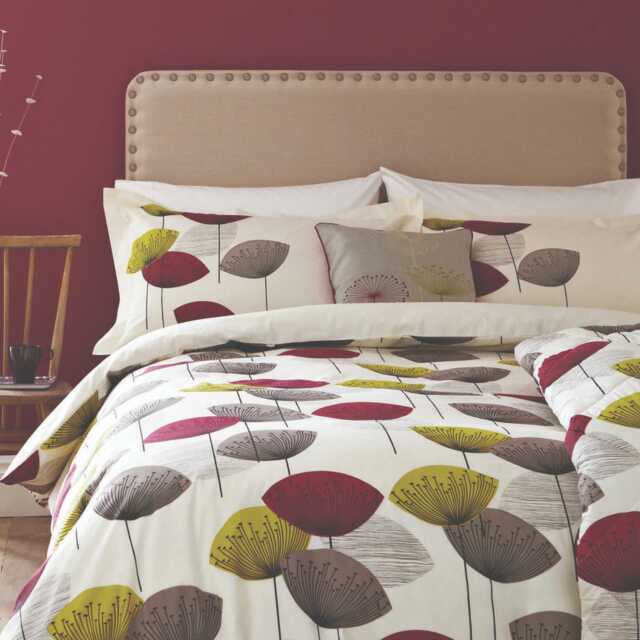 Sanderson Dandelion Clocks Single Duvet Cover Set, Blackcurrant - image 1