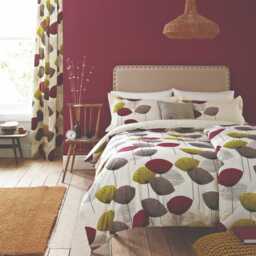 Sanderson Dandelion Clocks Single Duvet Cover Set, Blackcurrant - thumbnail 2