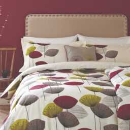 Sanderson Dandelion Clocks Single Duvet Cover Set, Blackcurrant - thumbnail 1