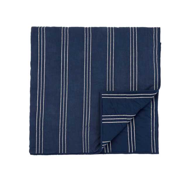 Bedeck of Belfast Emmeline Quilted Throw, Denim Blue - image 1