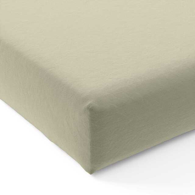 Bedeck of Belfast 200 Thread Count Plain Dye Super Kingsize Fitted Sheet, Sage - image 1