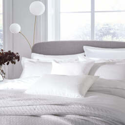 Bedeck of Belfast Fine Linens Andaz Sham Pillowcase, White - thumbnail 2