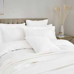 Bedeck of Belfast Fine Linens Andaz Sham Pillowcase, White - thumbnail 2