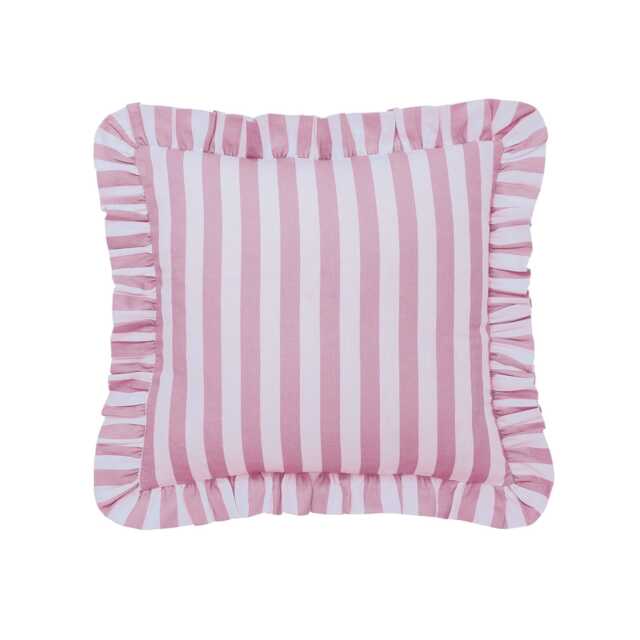Helena Springfield Secret Garden Candy Stripe Cushion 40cm x 40cm, Pink - image 1