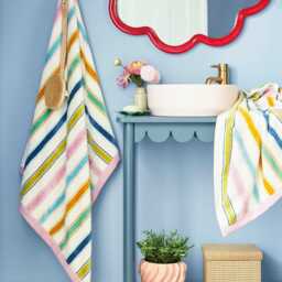 Land & Shore Barrow Stripe Hand Towel, Multi - thumbnail 2