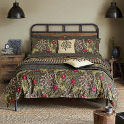 Morris & Co Seaweed Single Duvet Cover Set, Black - thumbnail 2