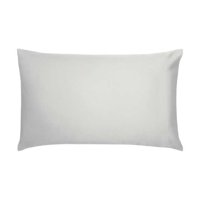 Bedeck of Belfast Fine Linens 400 Thread Count Sateen Plain Dye Pair of Large Pillowcases, Silver - image 1