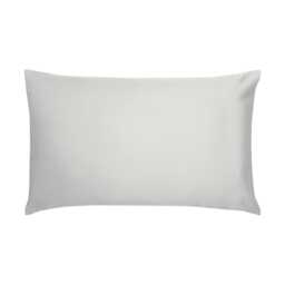 Bedeck of Belfast Fine Linens 400 Thread Count Sateen Plain Dye Pair of Large Pillowcases, Silver - thumbnail 1