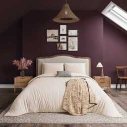 Helena Springfield Harvest Moon Ticking Stripe Super Kingsize Duvet Cover SET, Graphite/Copper - thumbnail 2
