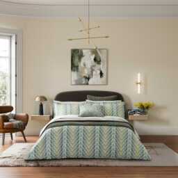 Bedeck of Belfast Reya Double Duvet Cover SET, Green - thumbnail 2