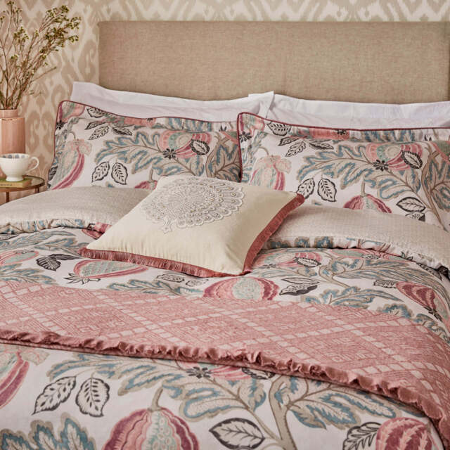Sanderson Cantaloupe Single Duvet Cover SET, Blush & Dove - image 1