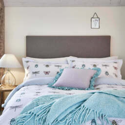 Helena Springfield Basildon Kingsize Duvet Cover Set, Duck Egg and Pink - thumbnail 2