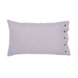 Bedeck of Belfast Emmeline Pair of Standard Pillowcases, Denim Blue
