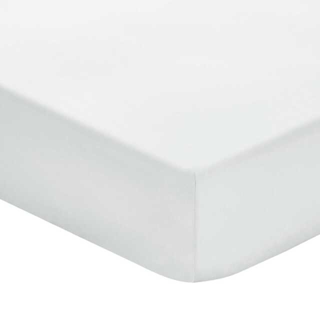 1951 Plain Dye Percale Single Fitted Sheet, Silver