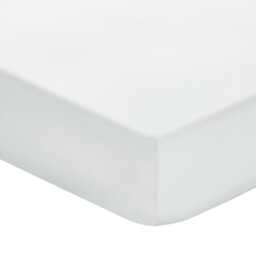 1951 Plain Dye Percale Single Fitted Sheet, Silver