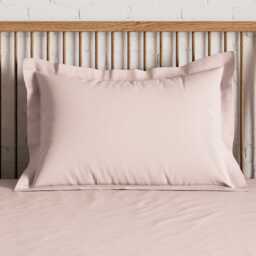 By Bedeck 500 Thread Count Plain Dye Pair of Oxford Pillowcases, Pink