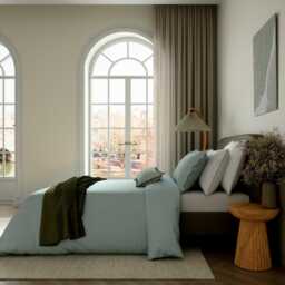 Bedeck of Belfast Emmy Double Duvet Cover Set, Duck Egg - thumbnail 2