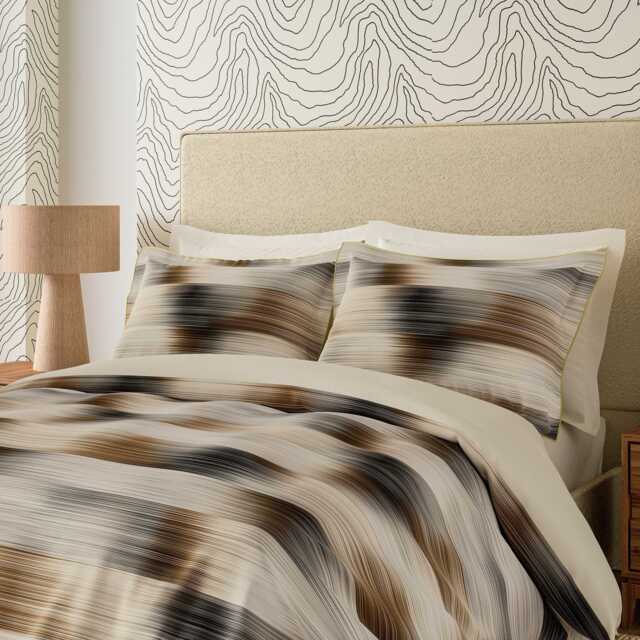 Harlequin Oscillation Double Duvet Cover SET, Tobacco - image 1