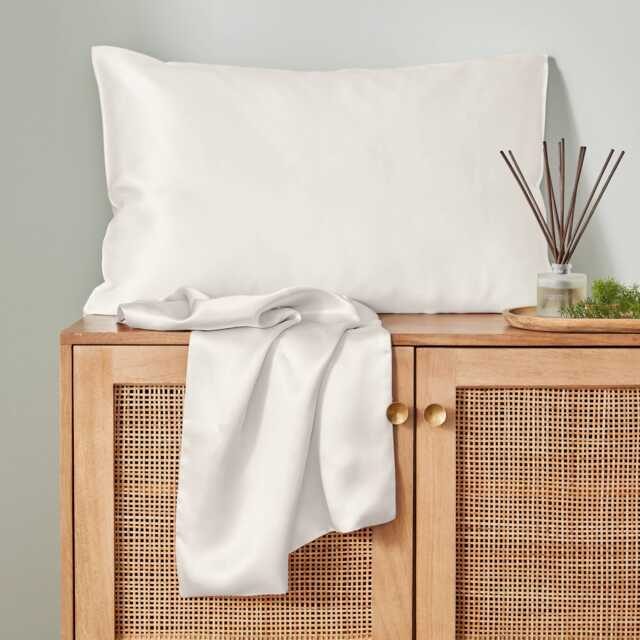 Murmur Silk Standard Pillowcase, Ivory - image 1