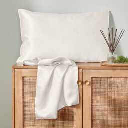 Murmur Silk Standard Pillowcase, Ivory - thumbnail 1