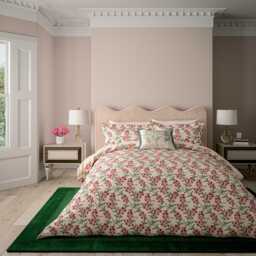 V&A Sweet Tendrils Single Duvet Cover SET, Green/Pink - thumbnail 2