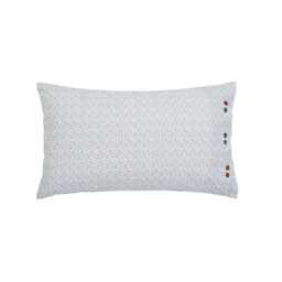 Bedeck of Belfast Maira Pair of Standard Pillowcases, Warm Grey - thumbnail 1