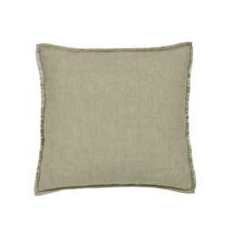 Murmur Lewin Wool Herringbone Woven Cushion 45cm x 45cm, Mourne Green