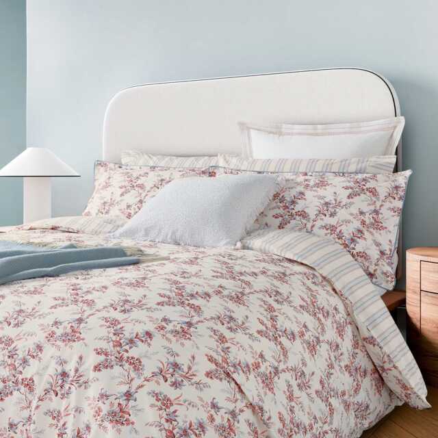 Bedeck of Belfast Rosanna Kingsize Duvet Cover, Pink & Soft Blue - image 1