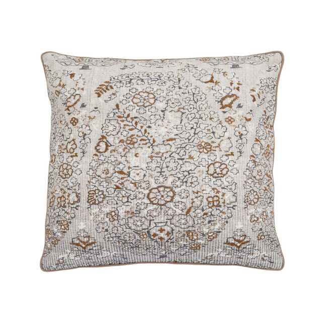 Bedeck of Belfast Alba/Maira Cushion 50cm x 50cm, Charcoal & Chalk - image 1