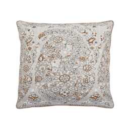Bedeck of Belfast Alba/Maira Cushion 50cm x 50cm, Charcoal & Chalk