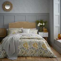 Morris & Co Pink & Rose Single Duvet Cover SET, Grey - thumbnail 2