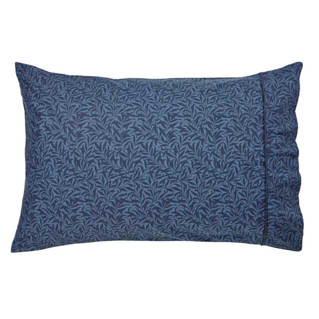 Morris & Co Strawberry Thief Pair of Standard Pillowcases, Indigo - image 1