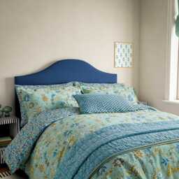 Land & Shore Bramble Single Duvet Cover Set, Green - thumbnail 1