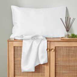 Murmur Silk Standard Pillowcase, White - thumbnail 1