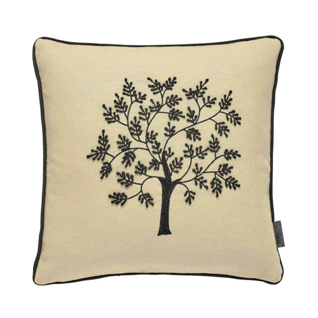 William Morris Seaweed Woodland Tree Cushion Black - image 1