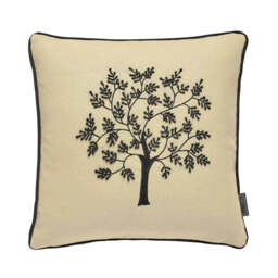 William Morris Seaweed Woodland Tree Cushion Black - thumbnail 1