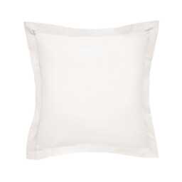 Bedeck of Belfast Fine Linens 1000 Thread Count Egyptian Cotton Square Oxford Pillowcase, Chalk - thumbnail 1